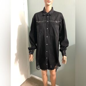 We The Free Black Long Sleeve Dress